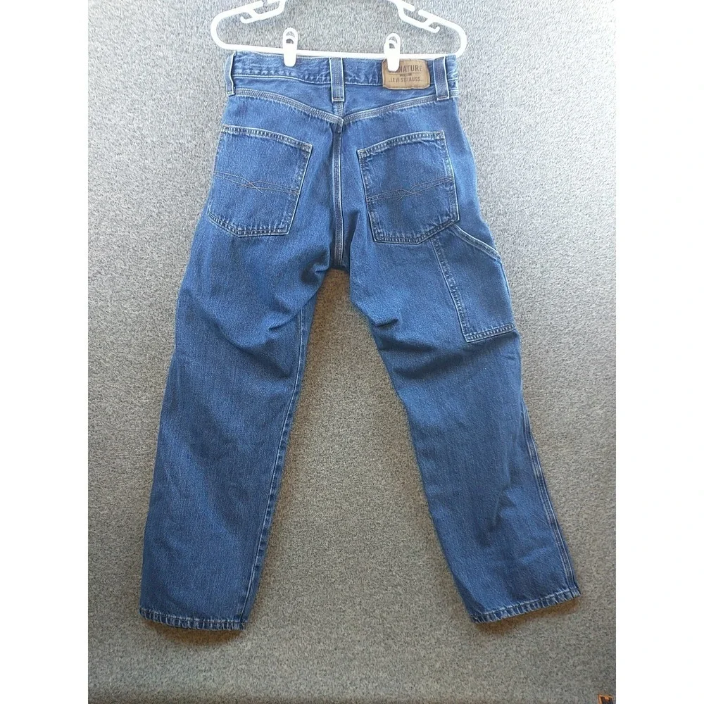 Signature by Levi Strauss Mens Carpenter Jeans Blue W32 L31 A6164-0000 Utility